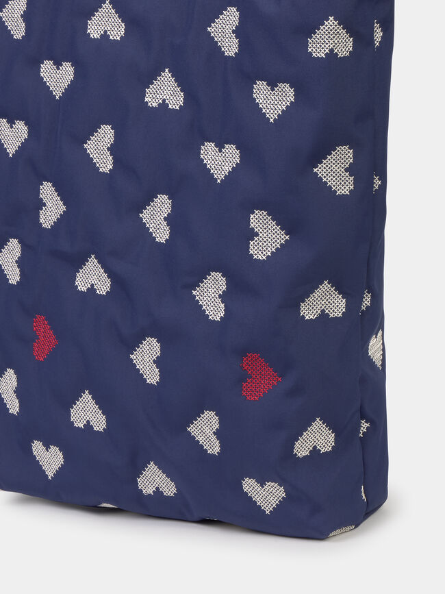 BOLSO ESTAMPADO CORAZONES Azul Marino