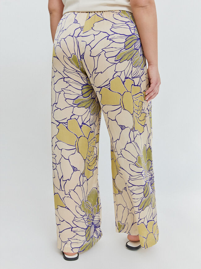 PANTALON FLUIDO LARGO Blanco Optico