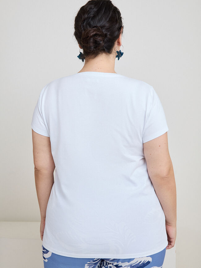 CAMISETA PALMEAS BRILLANTES Blanco Optico