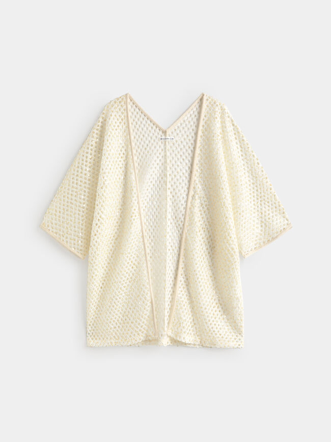 KIMONO LENTEJUELAS Crudo
