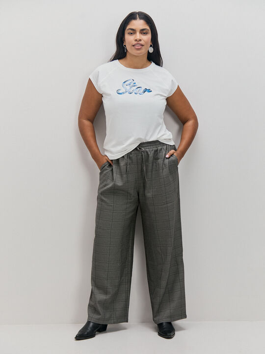 CAMISETA LETTERING GEL Blanco Hueso image number null