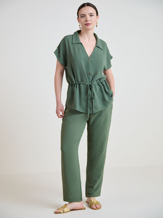 PANTAL&Oacute;N JOGGER Verde oscuro