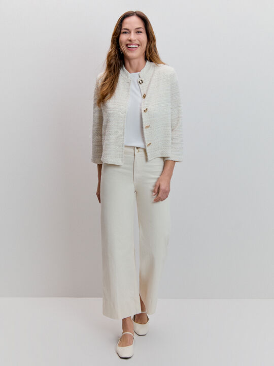 CHAQUETA TWEED C/MAO Crudo image number null