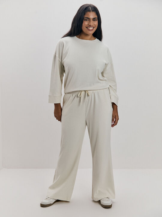 PANTALON CONJUNTO MICROPANA Crudo image number null