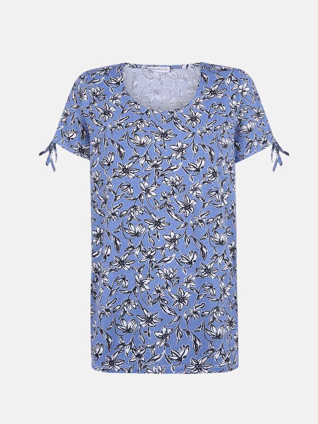 Camiseta detalle nudo 100% algodón Estampado 1