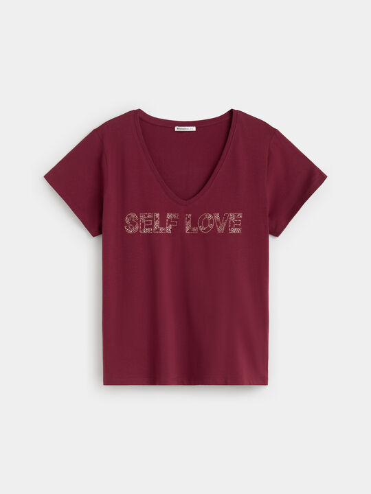 CAMISETA AMOR HOTFIX Granate image number null