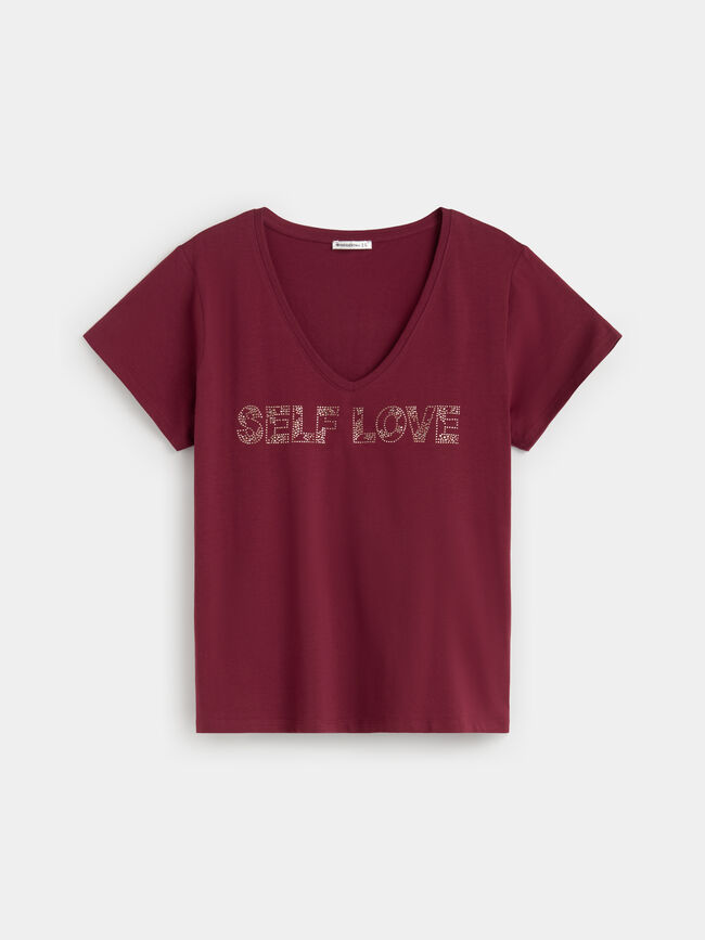 CAMISETA AMOR HOTFIX Granate