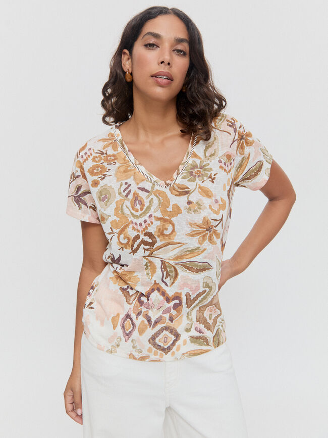 CAMISETA ESTAMPADA FLORES Estampado 1