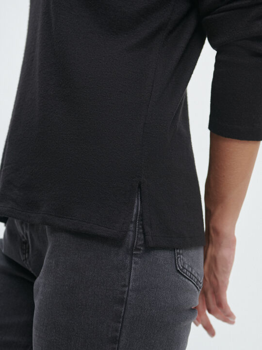 CAMISETA PUNTO FINO SOFT Negro image number null