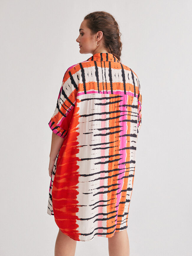 Blusa fluida Naranja quemado