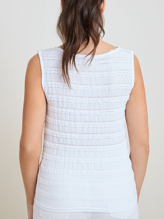 TOP TEXTURA Blanco Hueso