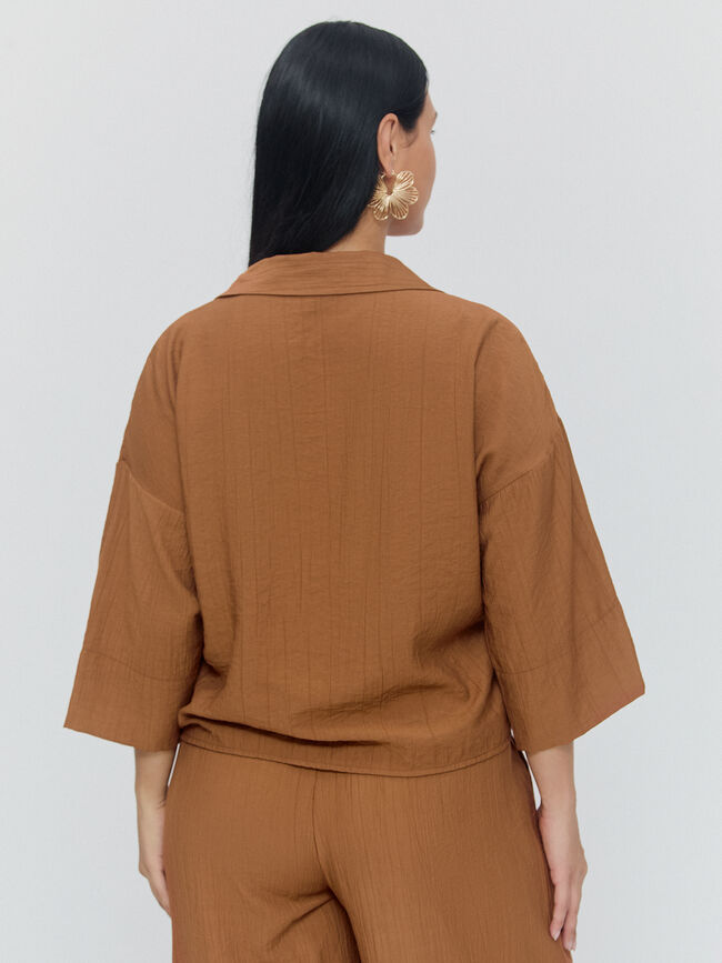 camisa ancha Marron viejo