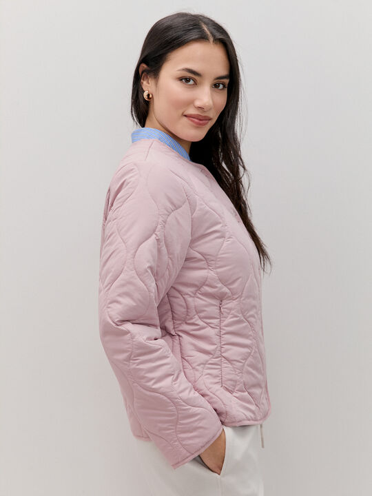 CHAQUETA ACOLCHADA CUELLO Rosa image number null