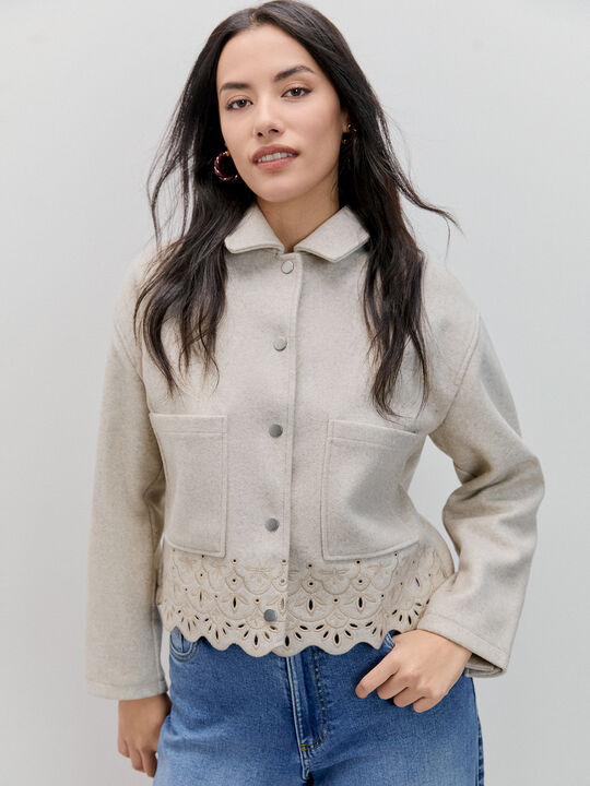 CHAQUETA PA&Ntilde;O TROQUELADA Crudo image number null