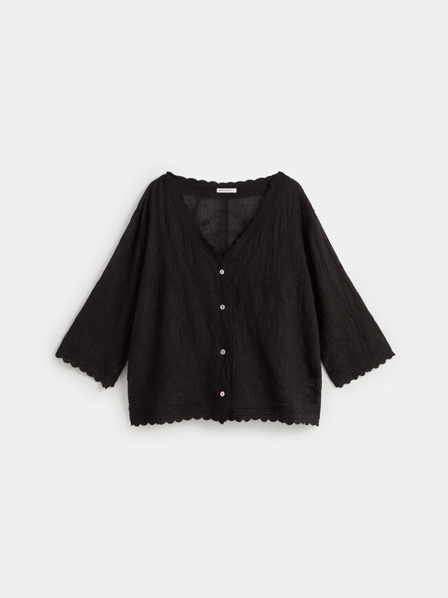 CAMISA BORDADOS FANTASIA Negro