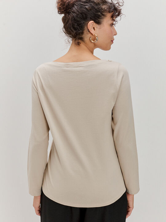 CAMISETA MANGA LARGA PIEDRA OSCURO image number null