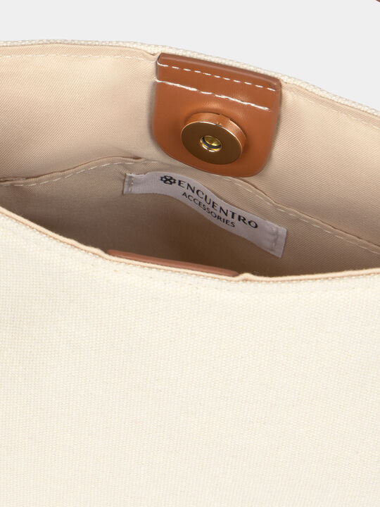BOLSO BANDOLERA COMBINADO Beige image number null
