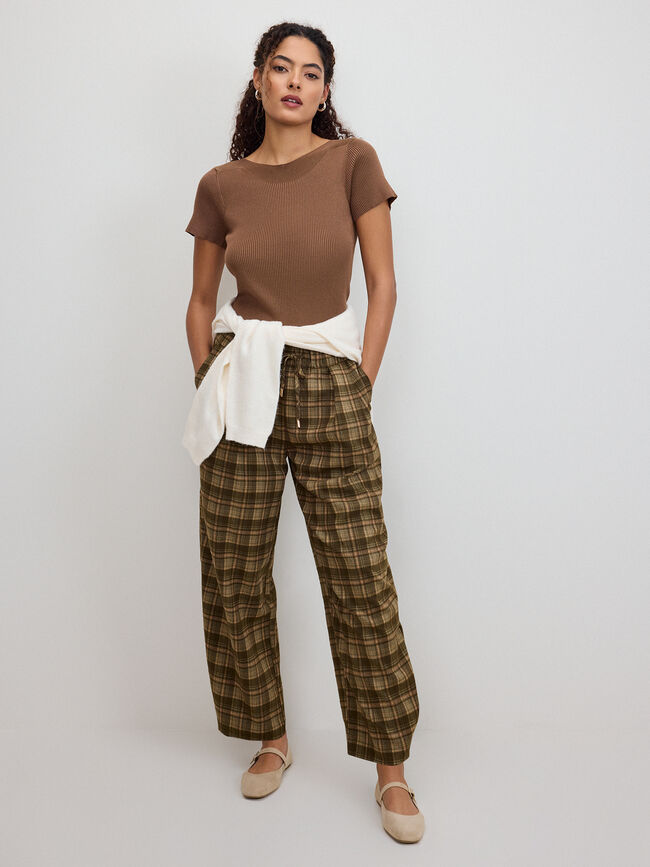 PANTAL&Oacute;N CUADROS Verde