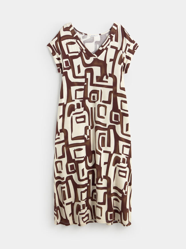 VESTIDO PICO ESTAMPADO Estampado 1