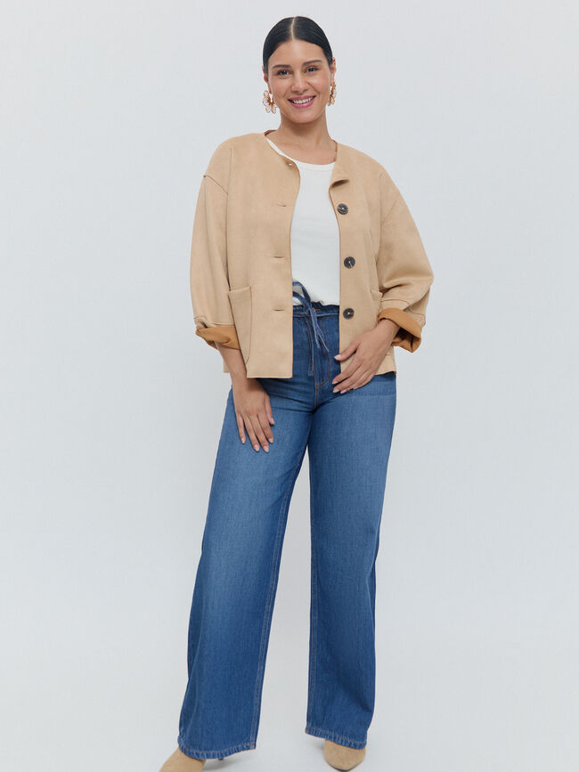 CHAQUETA FLUIDA BOLSILLOS Vison