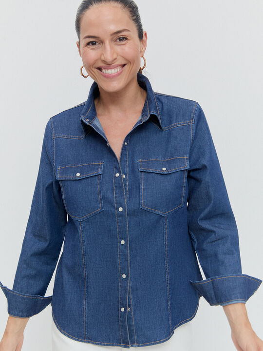 CAMISA VAQUERA BASICA Rinse Wash image number null