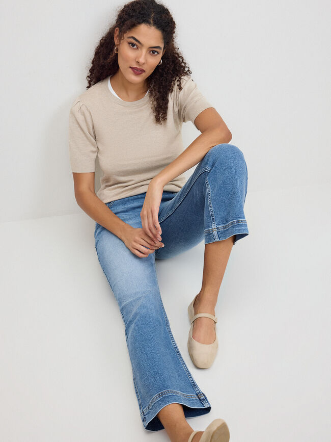 PANTALON DENIM ACAMPANADO Mid blue