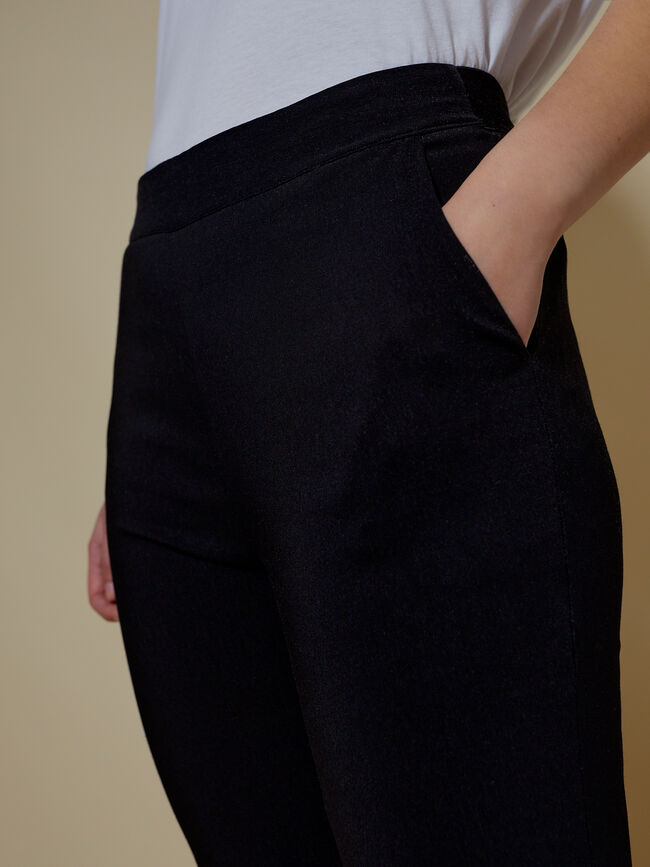 Pantalón cintura elástica Negro