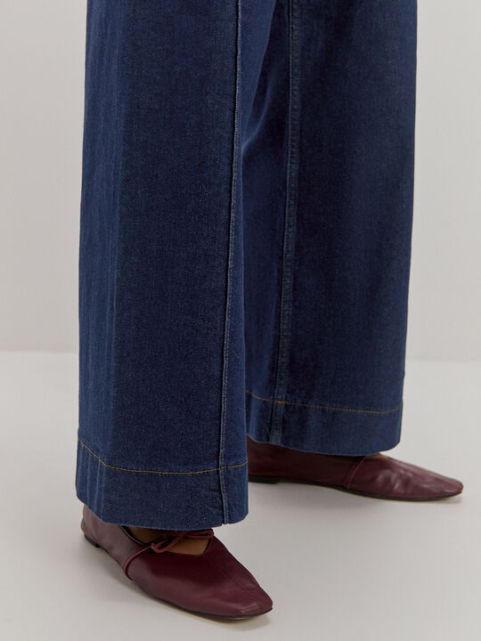 WIDE LEG COSTURAS Rinse Wash image number null