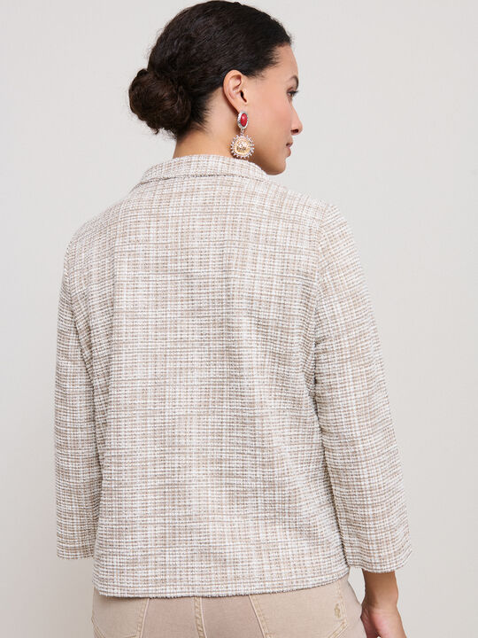 BLAZER DETALLE FLECOS Crudo image number null