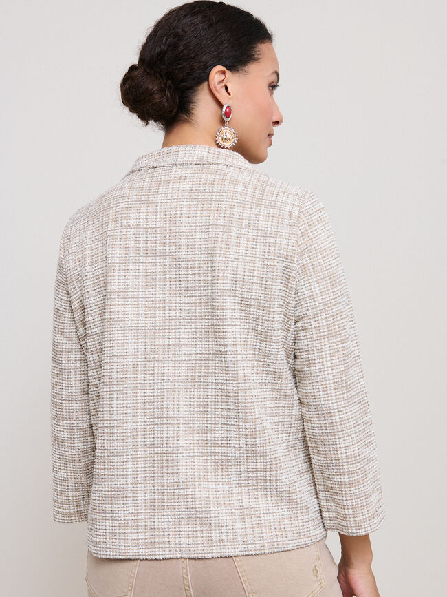 BLAZER DETALLE FLECOS Crudo