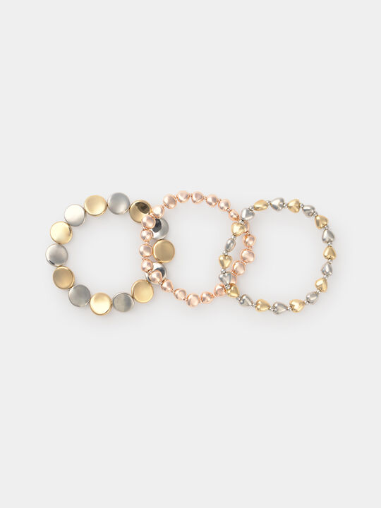 PACK TRES PULSERAS Oro image number null