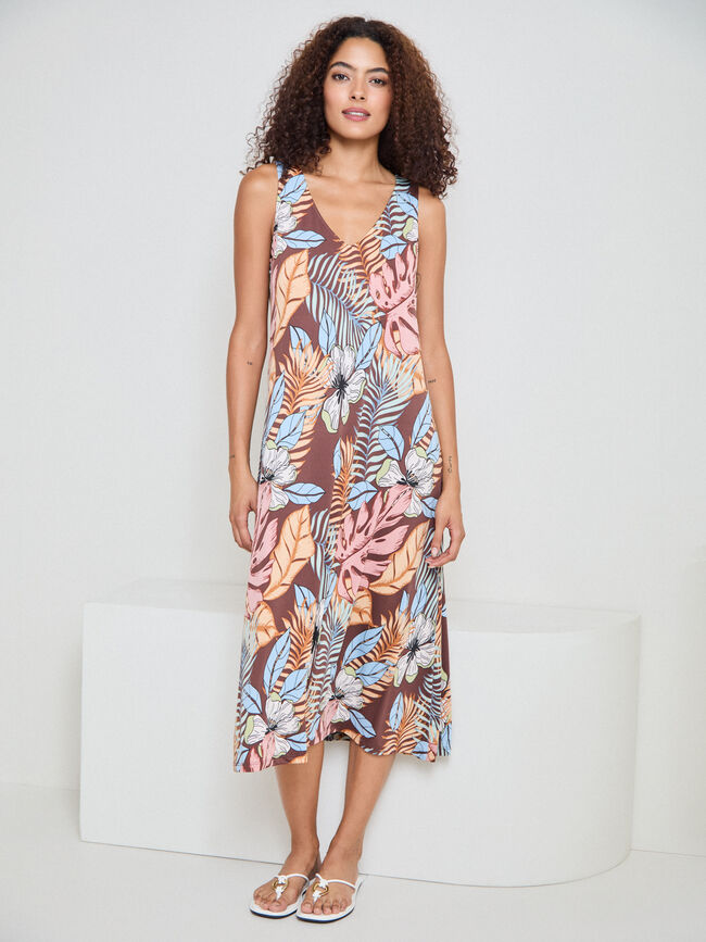 VESTIDO DTY C/PICO Estampado 1