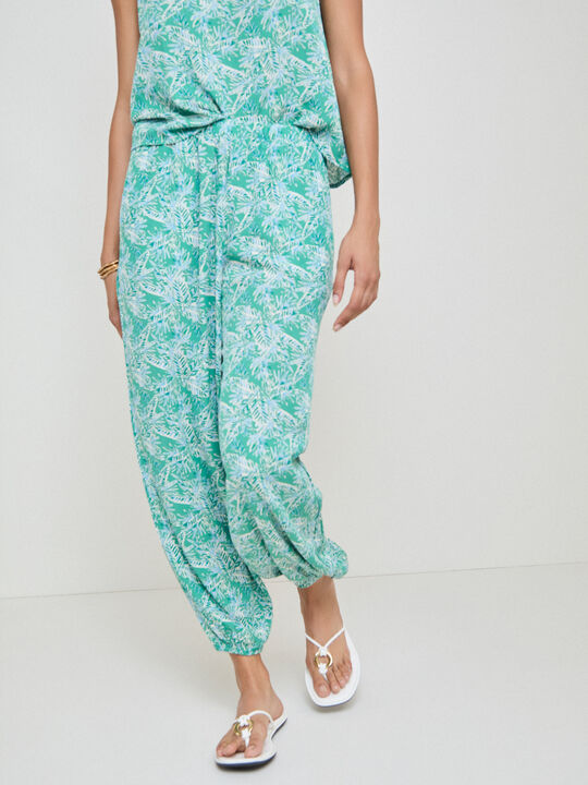 PANTAL&Oacute;N BOMBACHO ESTAMPADO Hoja image number null