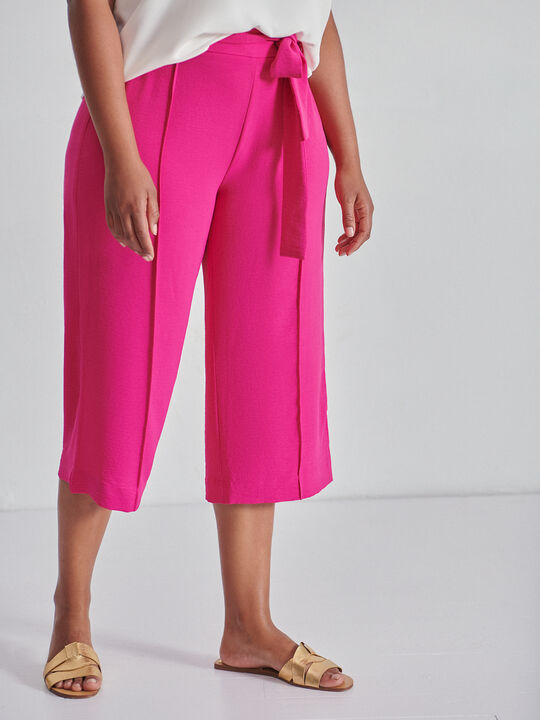 pantalón culotte cinturón Fucsia Oscuro image number null