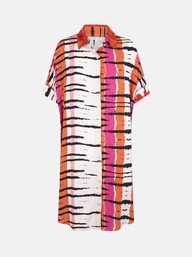 Blusa fluida Naranja quemado