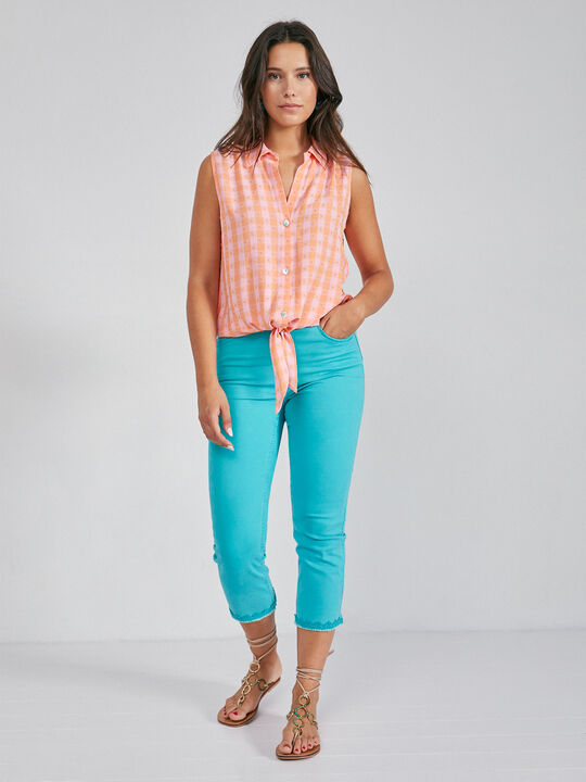 Top camisero nudo Naranja Sunset image number null