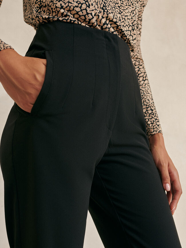 Pantalón de vestir tiro alto Negro