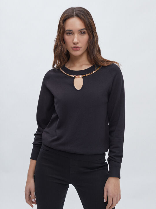 JERSEY ABERTURA CADENA Negro image number null
