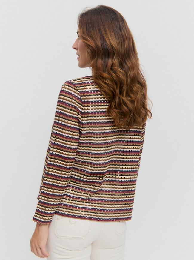 CHAQUETA  TEXTURA Marron