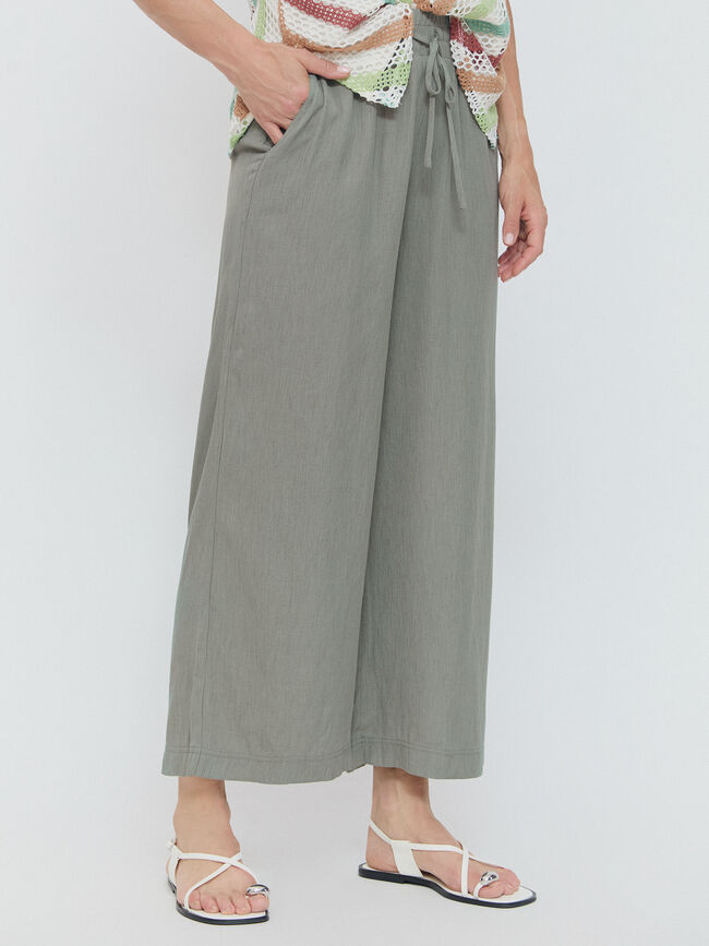 PANTALON RUSTICO FLUIDO Verde Te