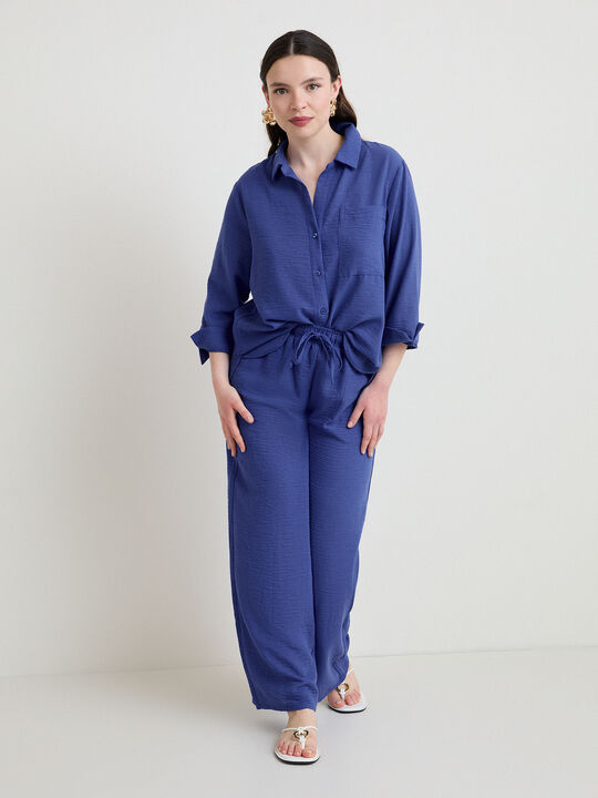 PANTAL&Oacute;N R&Uacute;STICO ANCHO Azulon image number null