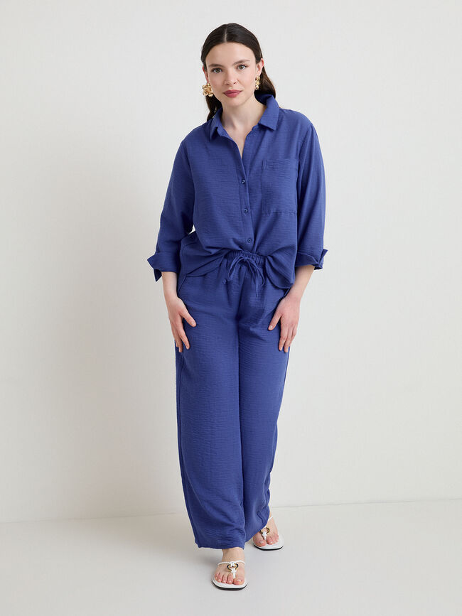 PANTAL&Oacute;N R&Uacute;STICO ANCHO Azulon