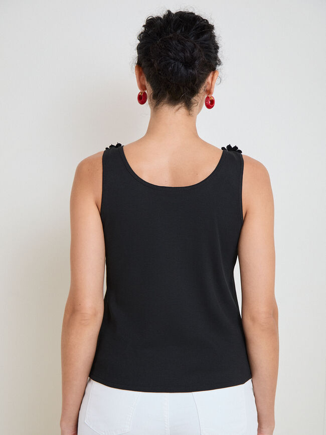 TOP FLOR 3D Negro