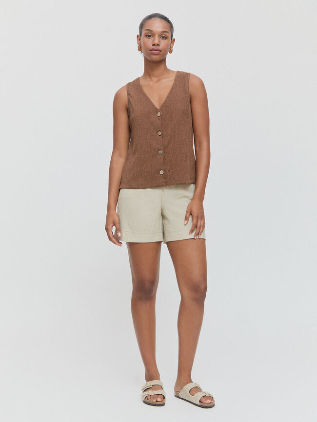 CHALECO BOTONES Marron
