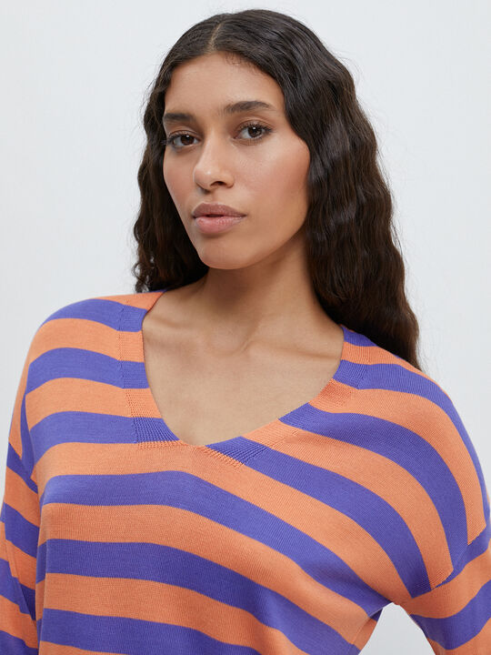 JERSEY PICO RAYAS Naranja Sunset image number null