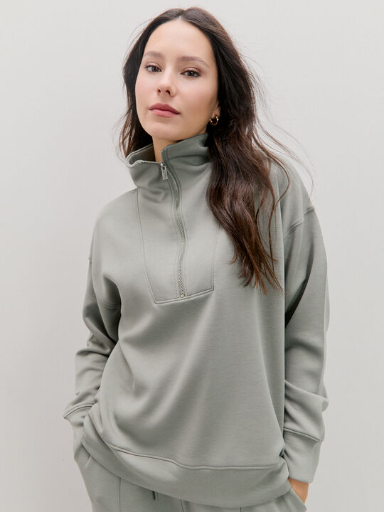 SUDADERA CUELLO ANCHO Menta image number null