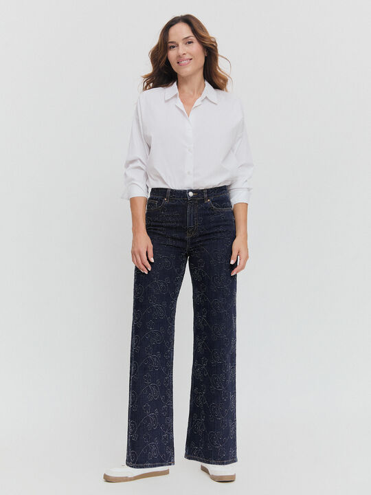 WIDE LEG LASER Dark blue image number null