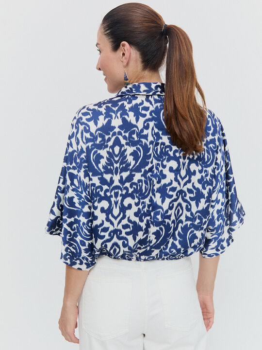 camisa japonesa Azul Marino image number null
