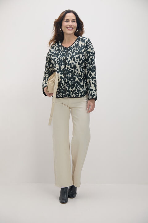 CHAQUETA ACOLCHADA ESTAMPADA Negro image number null