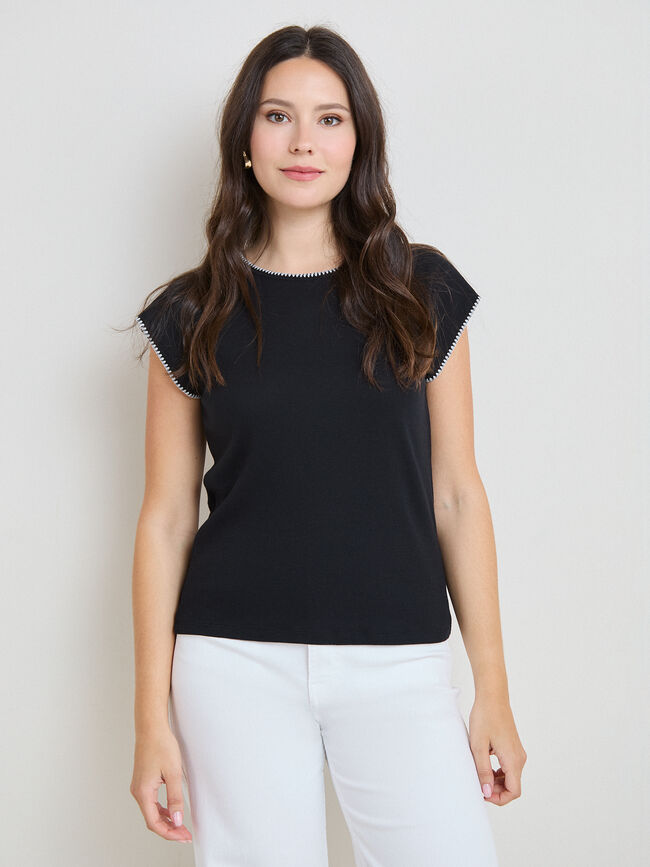 CAMISETA CANALE DETALLE Negro